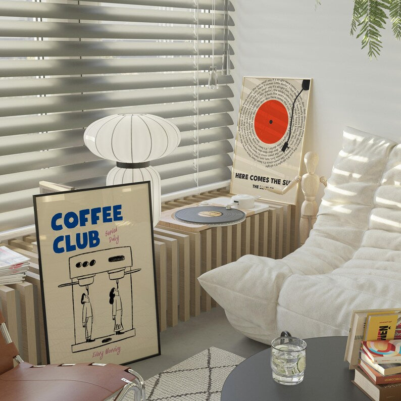 PureSip™ Espresso Machine Poster - Coffee Club Kitchen Wall Art