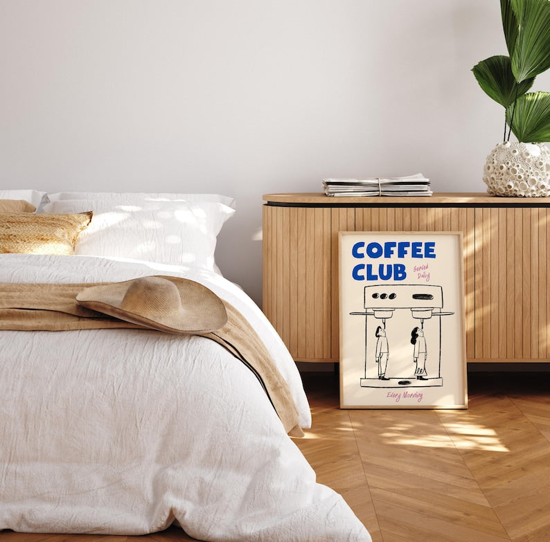 PureSip™ Espresso Machine Poster - Coffee Club Kitchen Wall Art