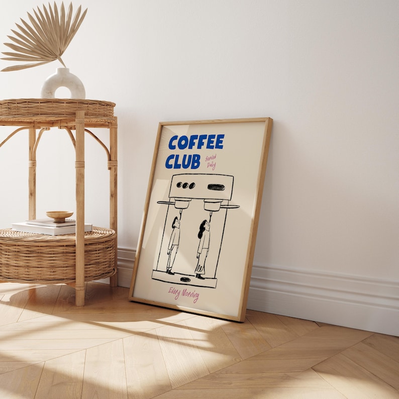 PureSip™ Espresso Machine Poster - Coffee Club Kitchen Wall Art