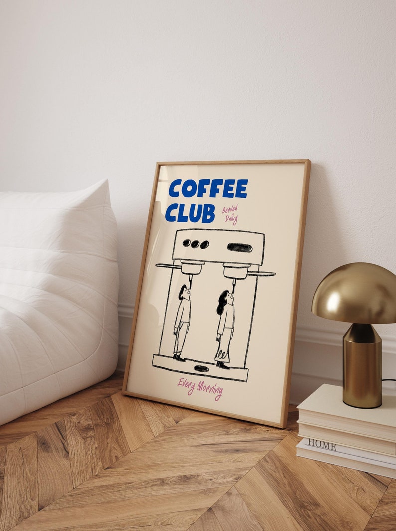 PureSip™ Espresso Machine Poster - Coffee Club Kitchen Wall Art